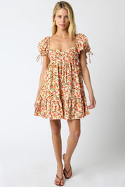 Peach Floral Dress