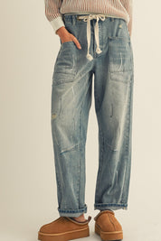Washed Vintage Painted Rope Jeans