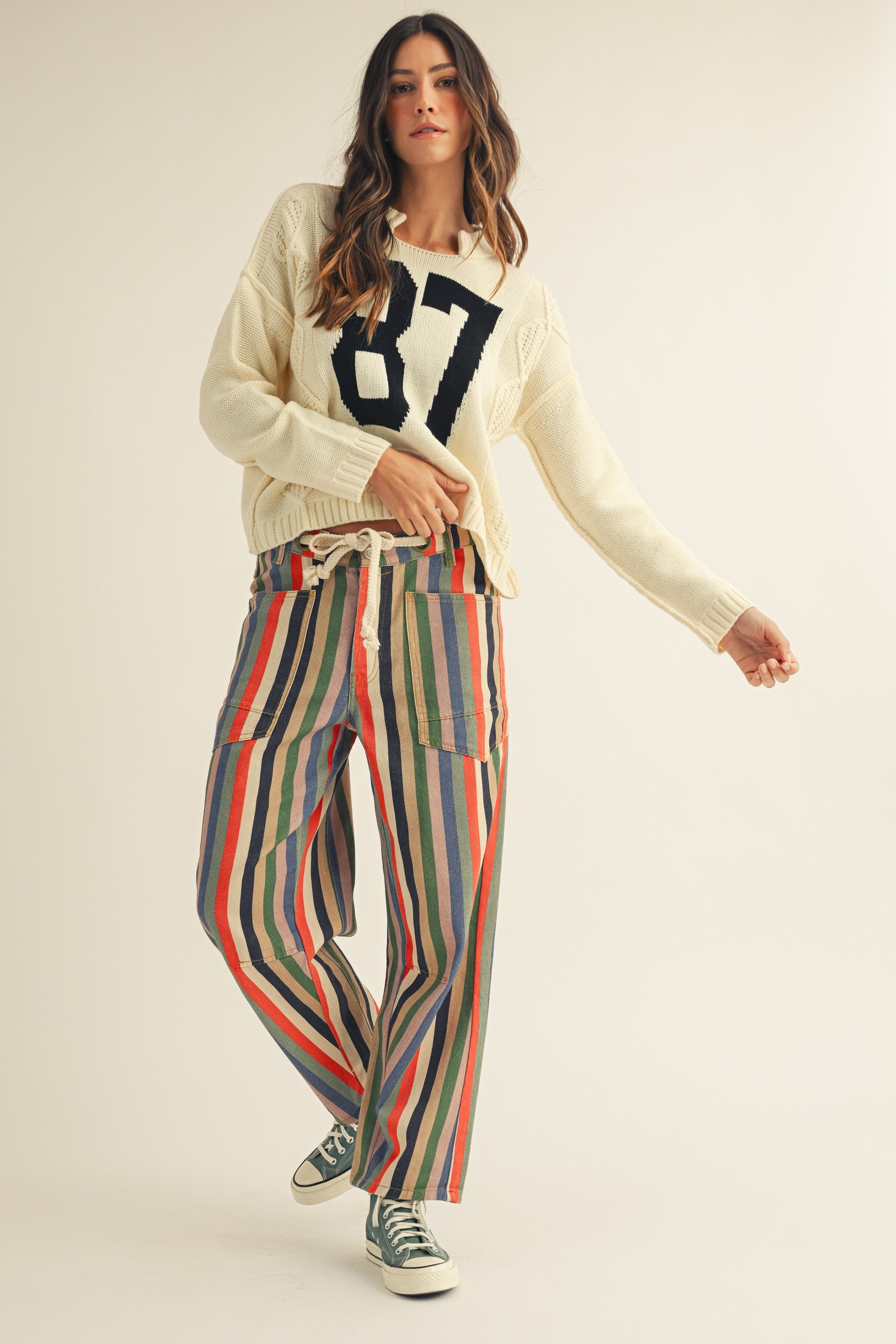 Multi Stripe Rope Pants