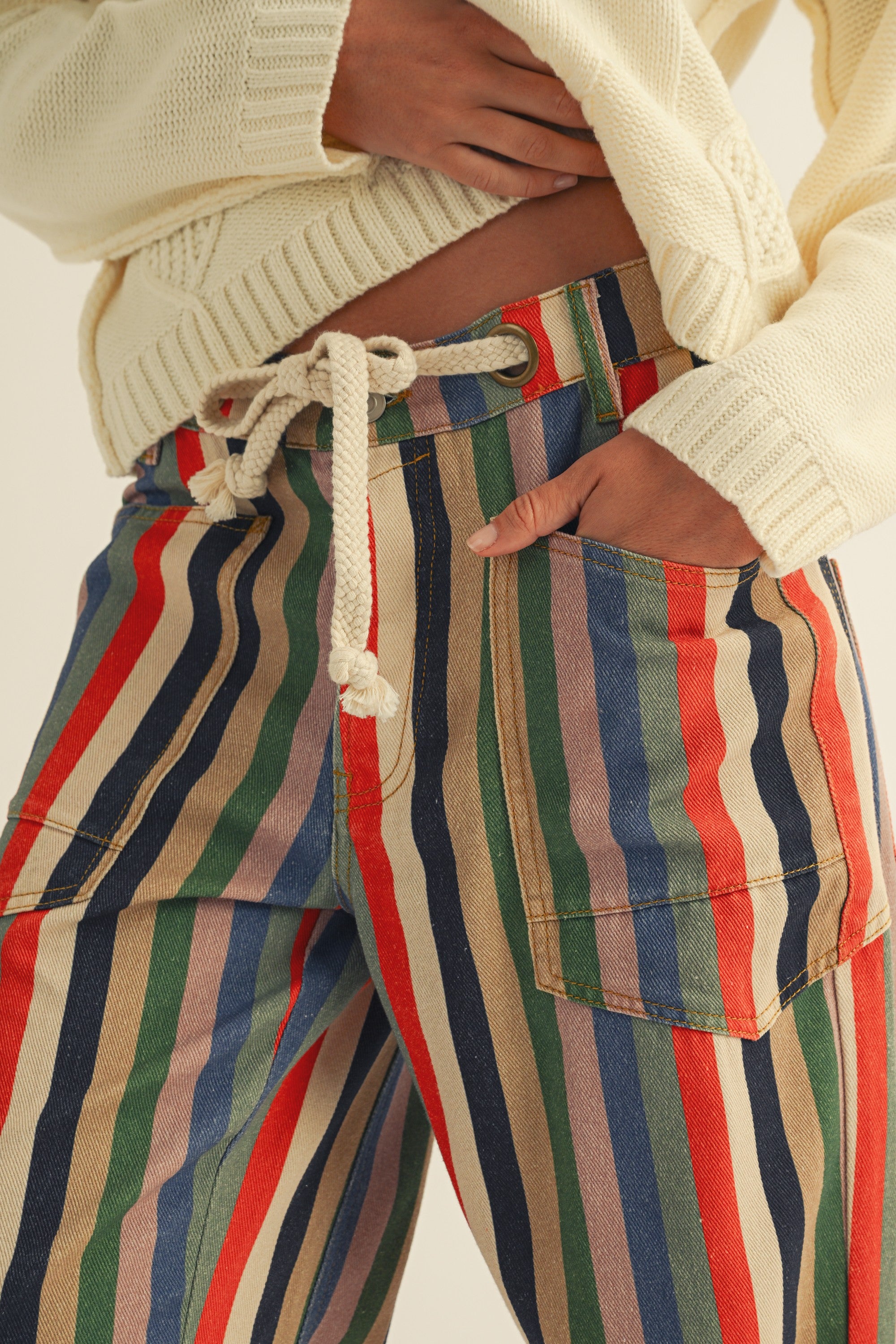 Multi Stripe Rope Pants