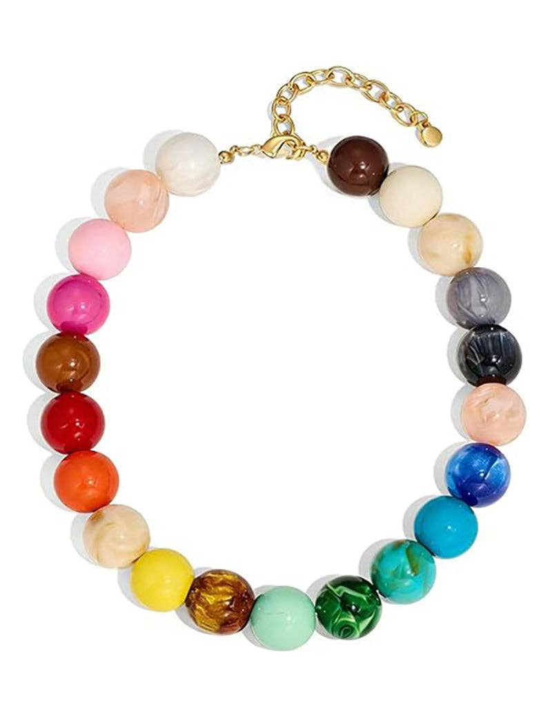 Multicolor Beaded Statement Necklace