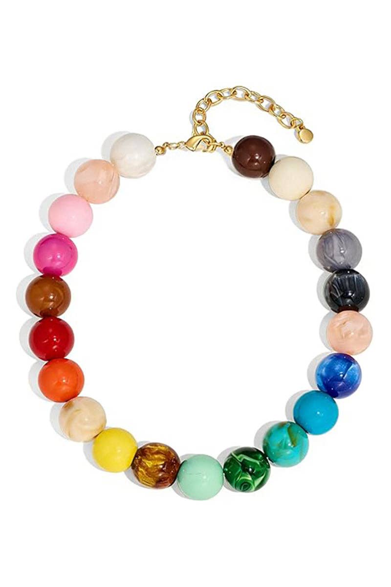 Multicolor Beaded Statement Necklace