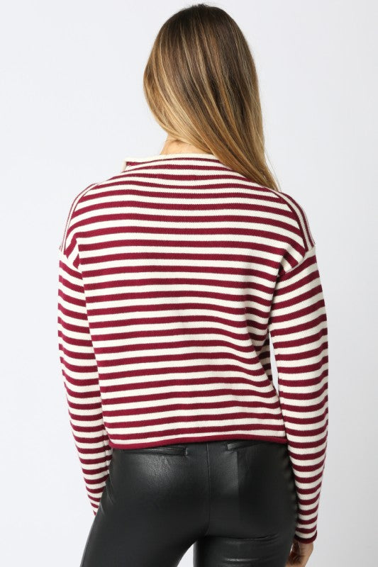 Scarlet Elina Stripe Knit Top