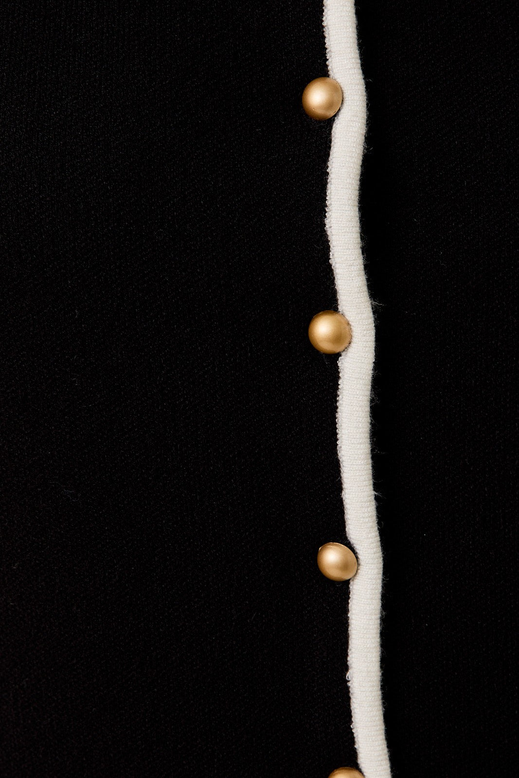 Black Knit Button Vest