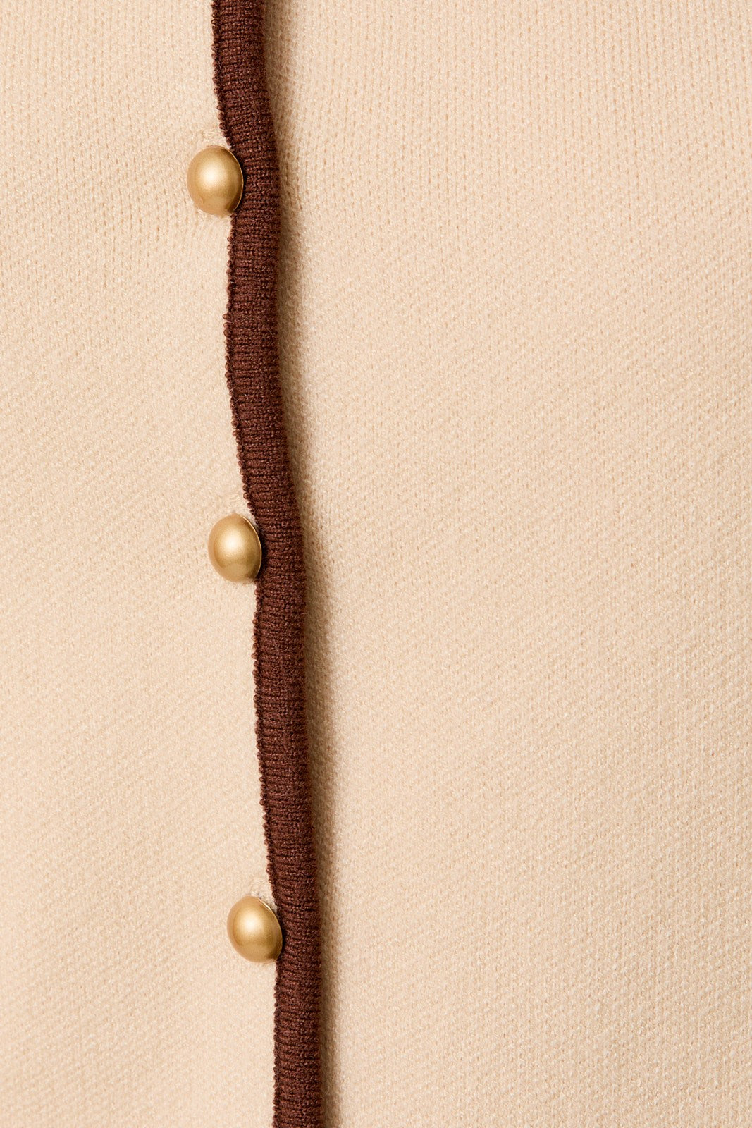 Beige Knit Button Vest