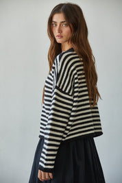 Black Channel Knit Cardigan