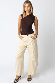 Brown Mia Knit Top