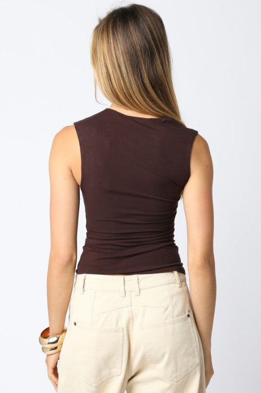 Brown Mia Knit Top
