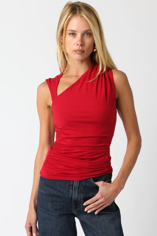 Red Mia Knit Top