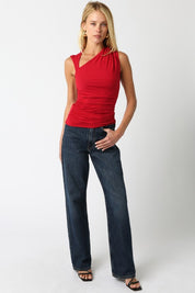 Red Mia Knit Top
