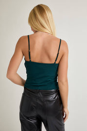 Green Layered Bra Tank Top