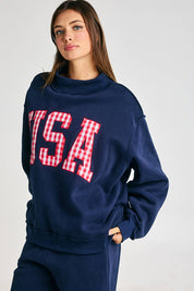 Navy USA Mockneck