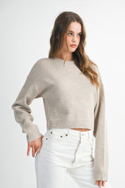 Tan Reversible Bow Sweater