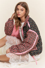 Rose Garden Pink Padded Jacket