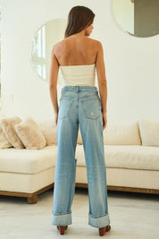 Vintage Fold Distress Fold Jeans
