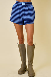 Navy & Blue Striped Terry LongSleeve