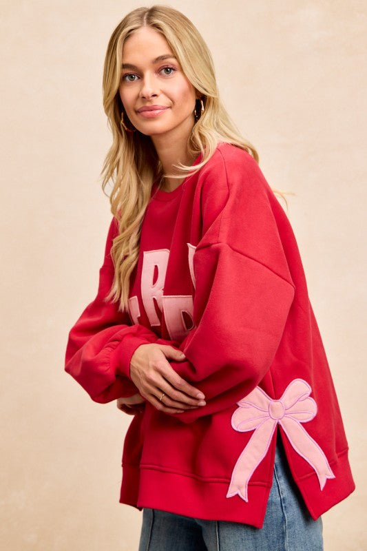 Red/Pink Merry Christmas Sweatshirt