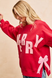 Red/Pink Merry Christmas Sweatshirt