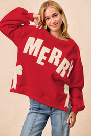 Red/Pink Merry Christmas Sweatshirt