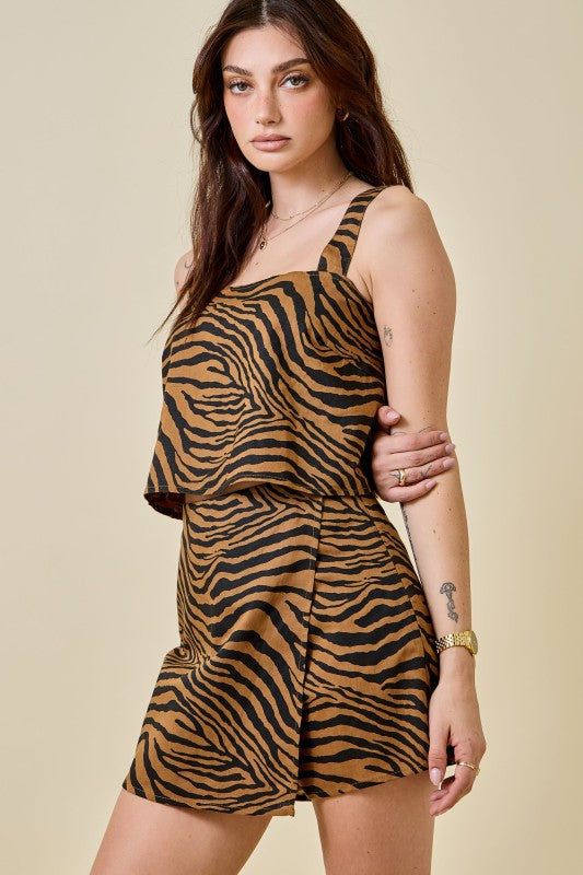 Tiger Print Crop Top