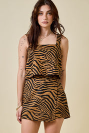 Tiger Print Crop Top