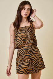 Tiger Print Crop Top
