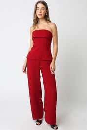 Red Emelia Tube Top