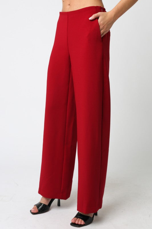 Red Emelia Pants