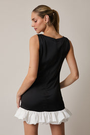 Sleeveless Bubble Hem Mini Dress