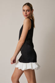 Sleeveless Bubble Hem Mini Dress