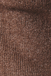 Brown Mock Neck Sleeveless Sweater