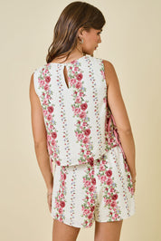 Floral Print Tie Set