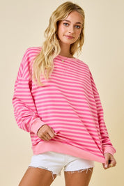 Pink/Light Pink Striped Terry Set