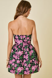 Floral Corset Mini Dress