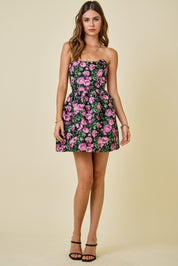 Floral Corset Mini Dress