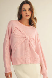 Light Pink Bow Sweater