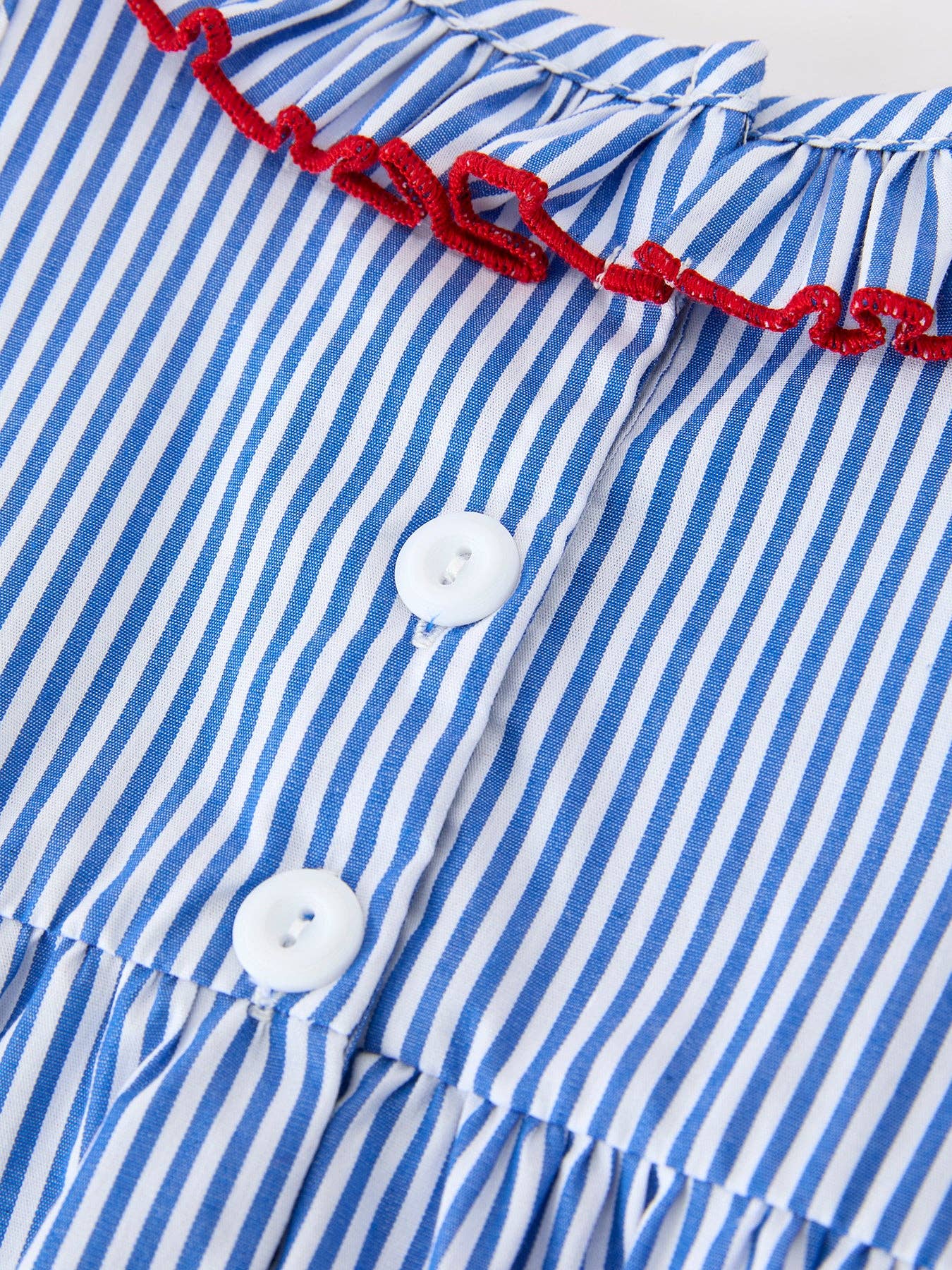 4th of July Plaid Smocked Romper