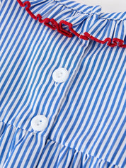 4th of July Plaid Smocked Romper