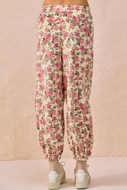 Floral Printed Twill Pants