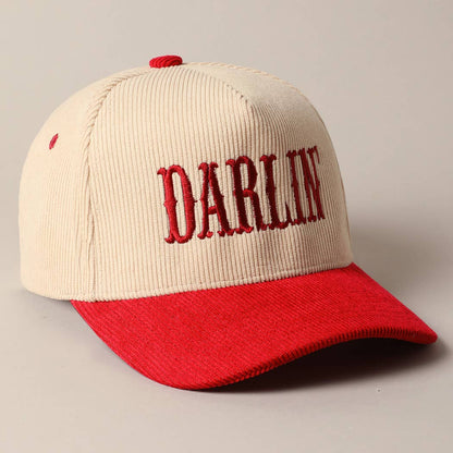 DARLIN' Corduroy Trucker Baseball Cap