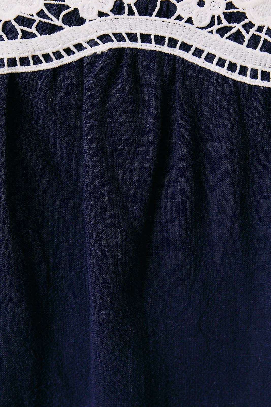 Navy Lace Detail Mini Skirt