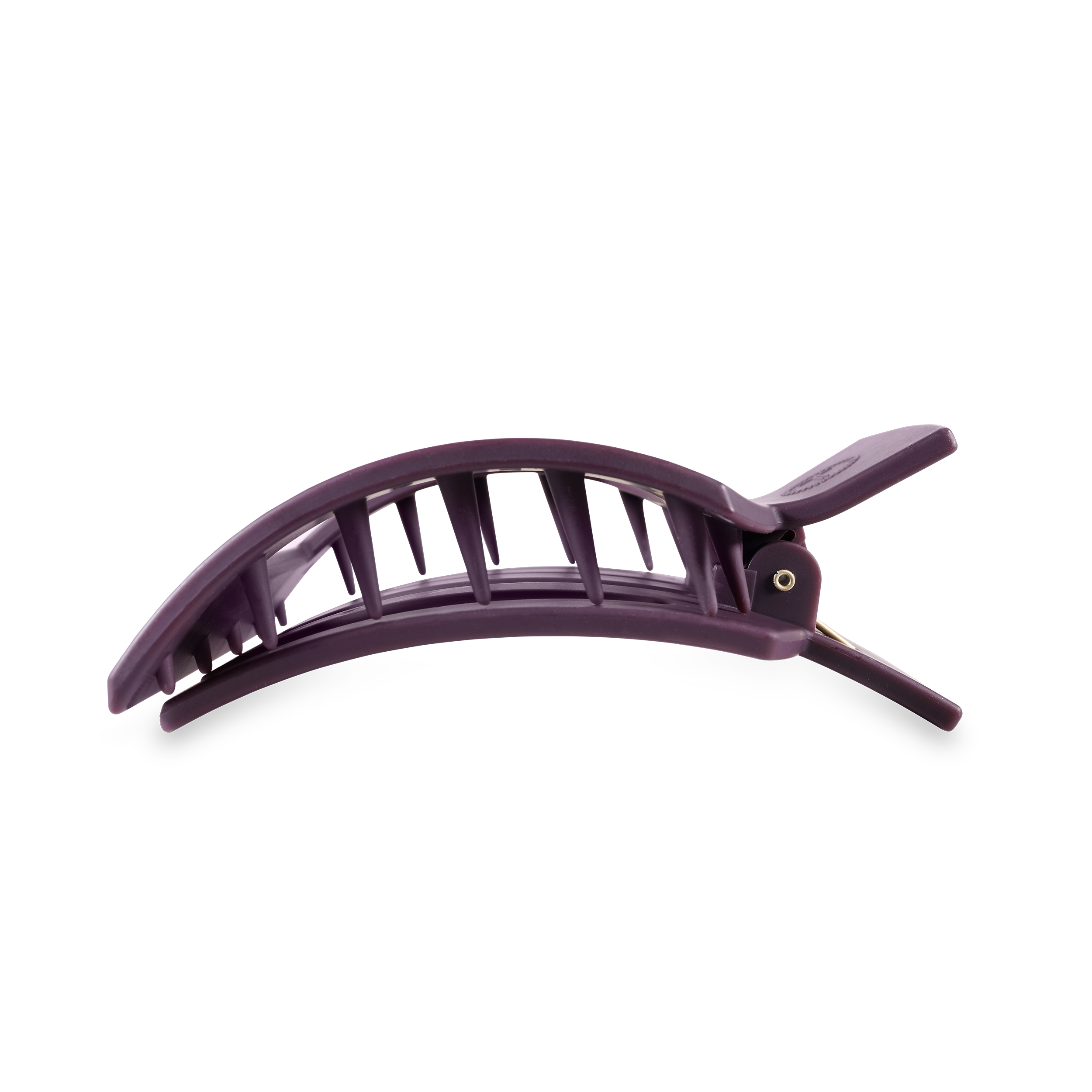 Flat Square Hair Clip | Large | Burgundy Bliss showing bendable teeth for a secure yet gentle hold