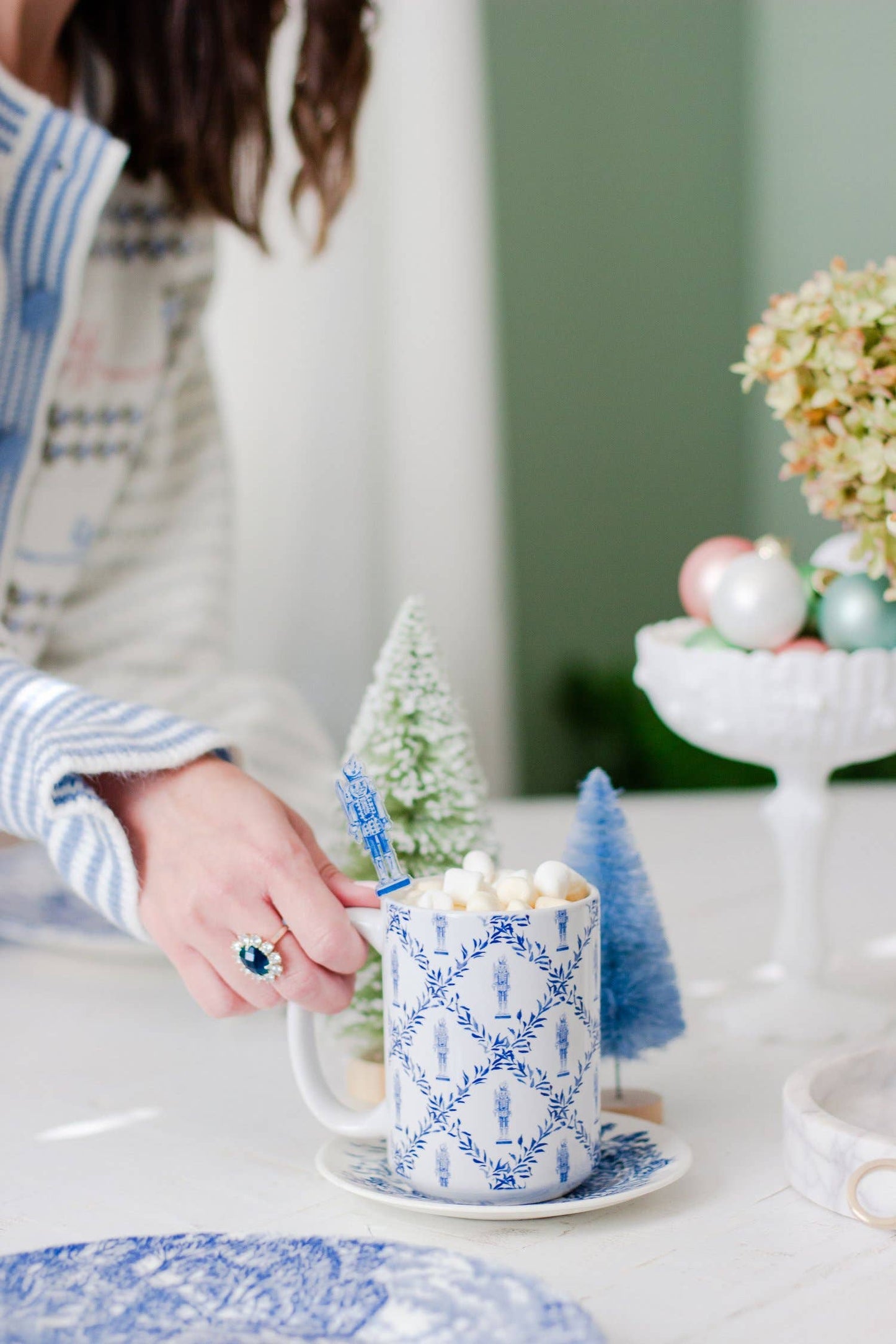 Blue & White Nutcracker Mug