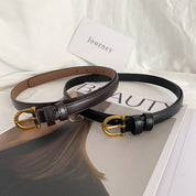 Dark Brown Simple Thin Belt