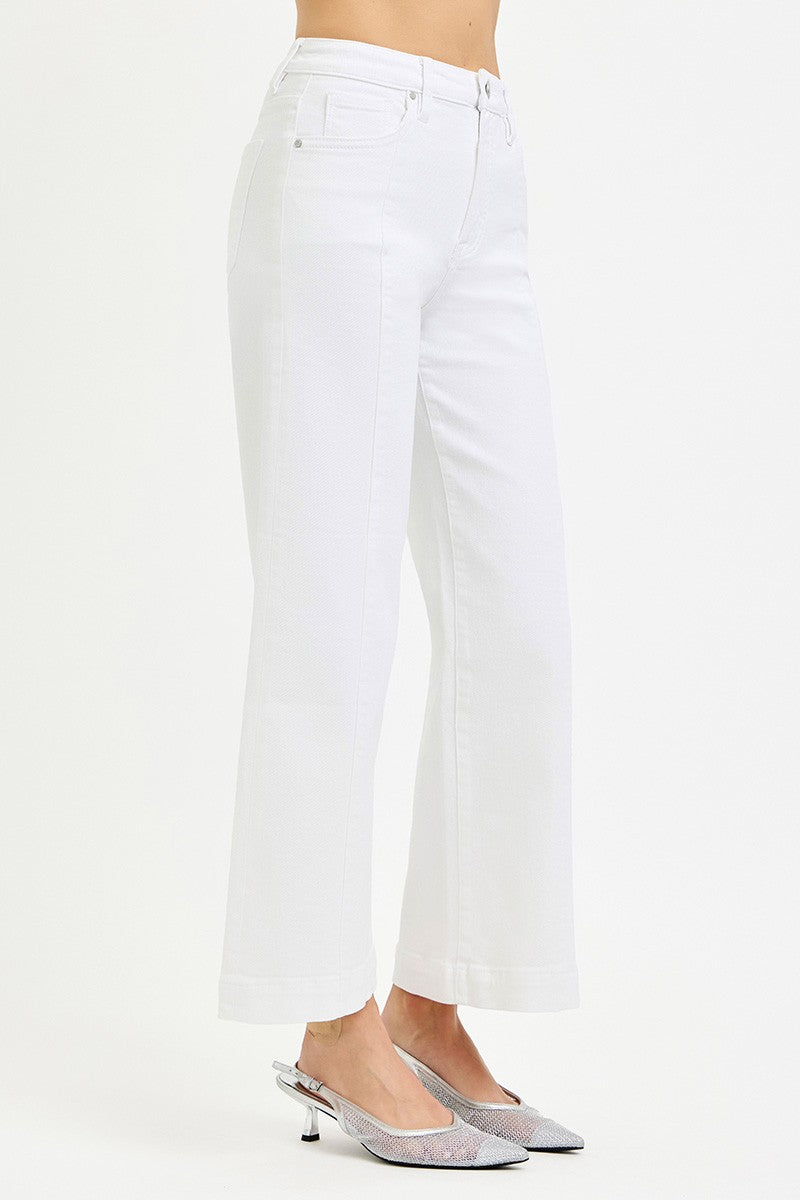 White Wide Leg Jeans RDP5687HD