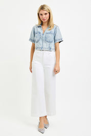 White Wide Leg Jeans RDP5687HD
