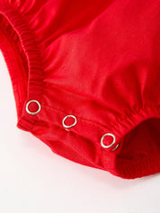 Red Christmas Baby Romper