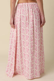 Pink Floral Maxi Skirt