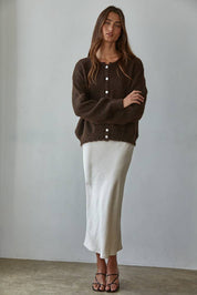 Brown Knit Cardigan