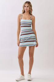 Blue Stripe Athleisure Dress